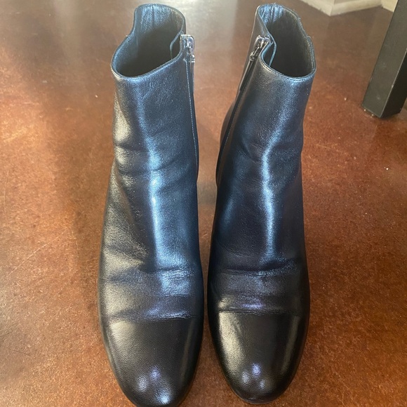 Yves Saint Laurent Leather Ankle Boots Black Size 12 - Picture 4 of 9